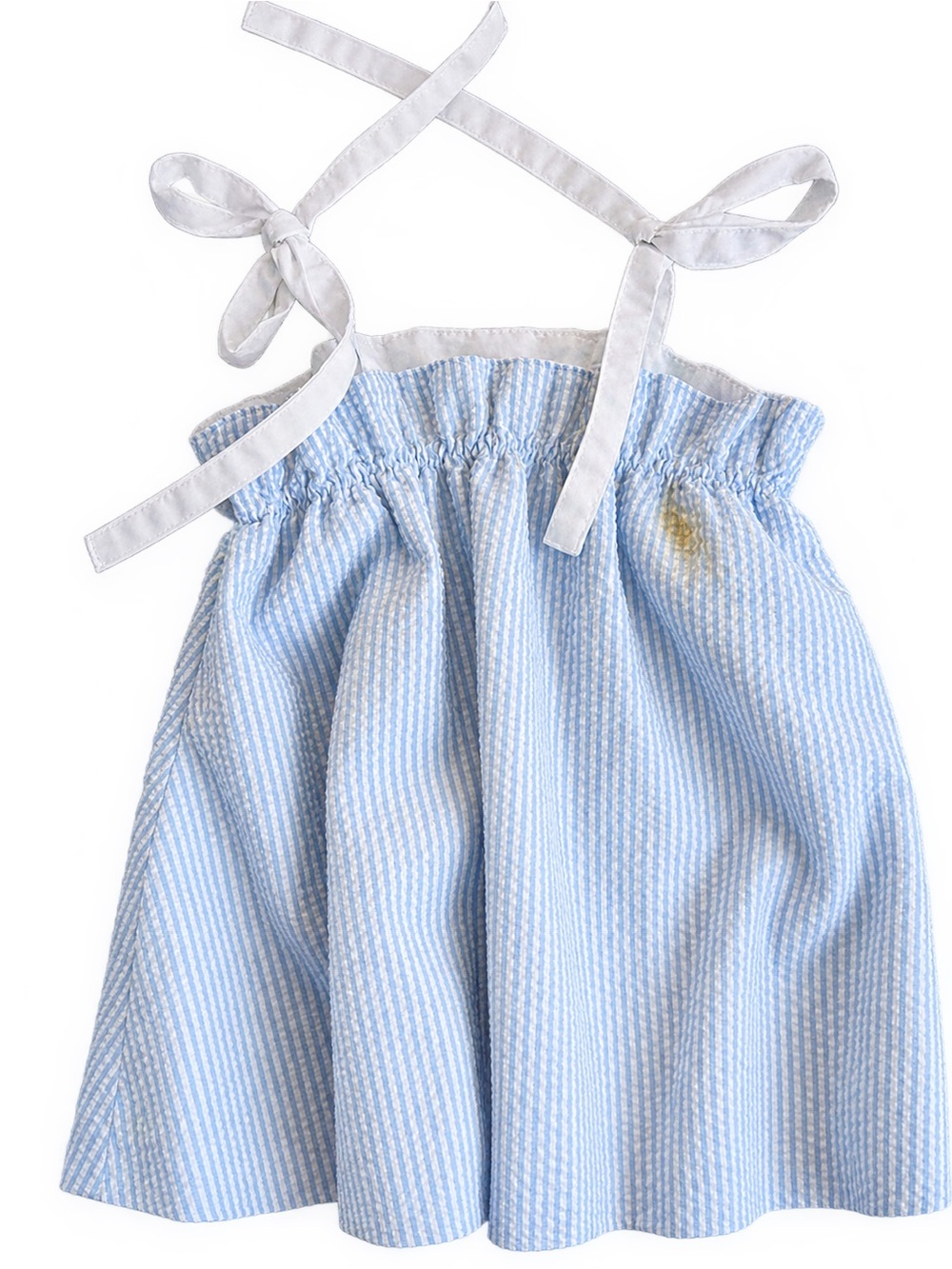 The Beaufort Bonnet Company Light Blue and Cream Seersucker Shorts